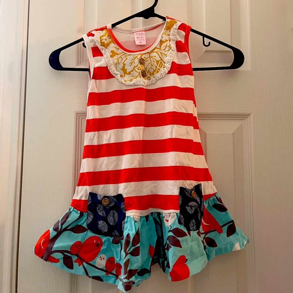 Adorable & Boutique-Perfect: Giggle Moon Tunic Dress (Size 6X)
